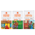 three types of carribean coffee roast medium, dark and spiced coffee