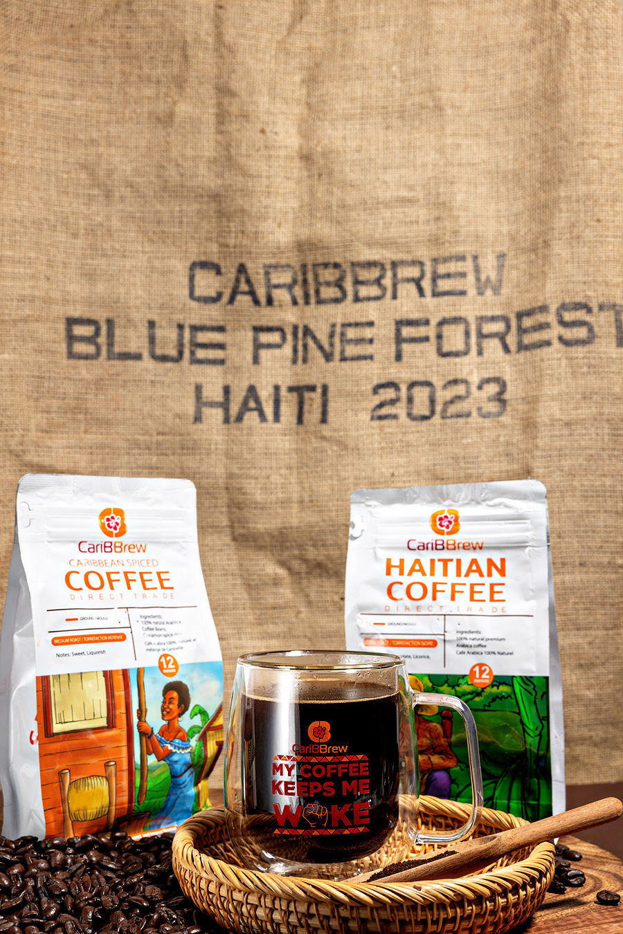 Clear Mug “Coffee Keeps me Woke” - Caribbrew