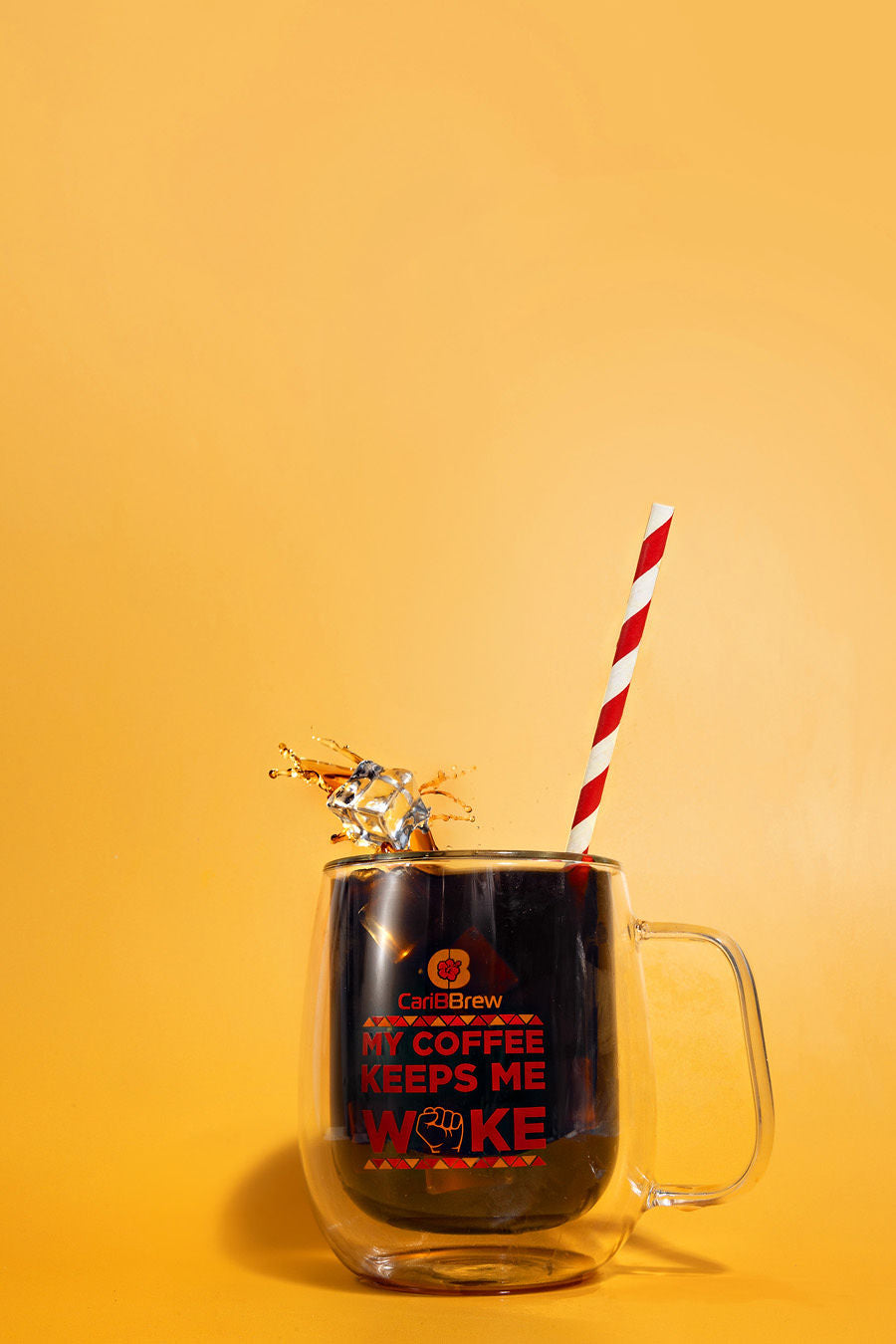 Clear Mug “Coffee Keeps me Woke” - Caribbrew