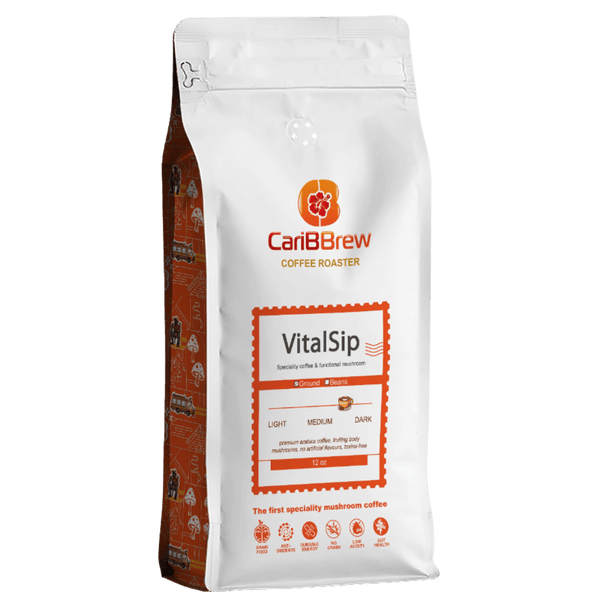 Caribbrew Vitalsip Arabica Coffee With Mushroom 12oz