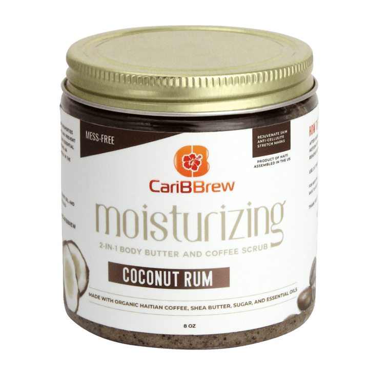 Coconut Rum - Moisturizing Haitian Coffee Scrub - 6 oz - Caribbrew