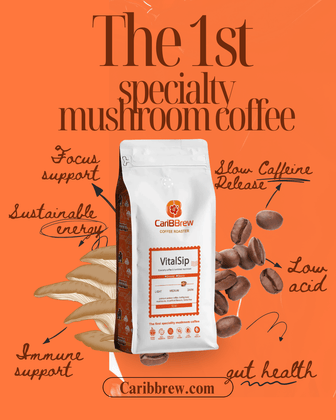 Caribbrew Vitalsip Arabica Coffee With Mushroom 12oz - Caribbrew12oz