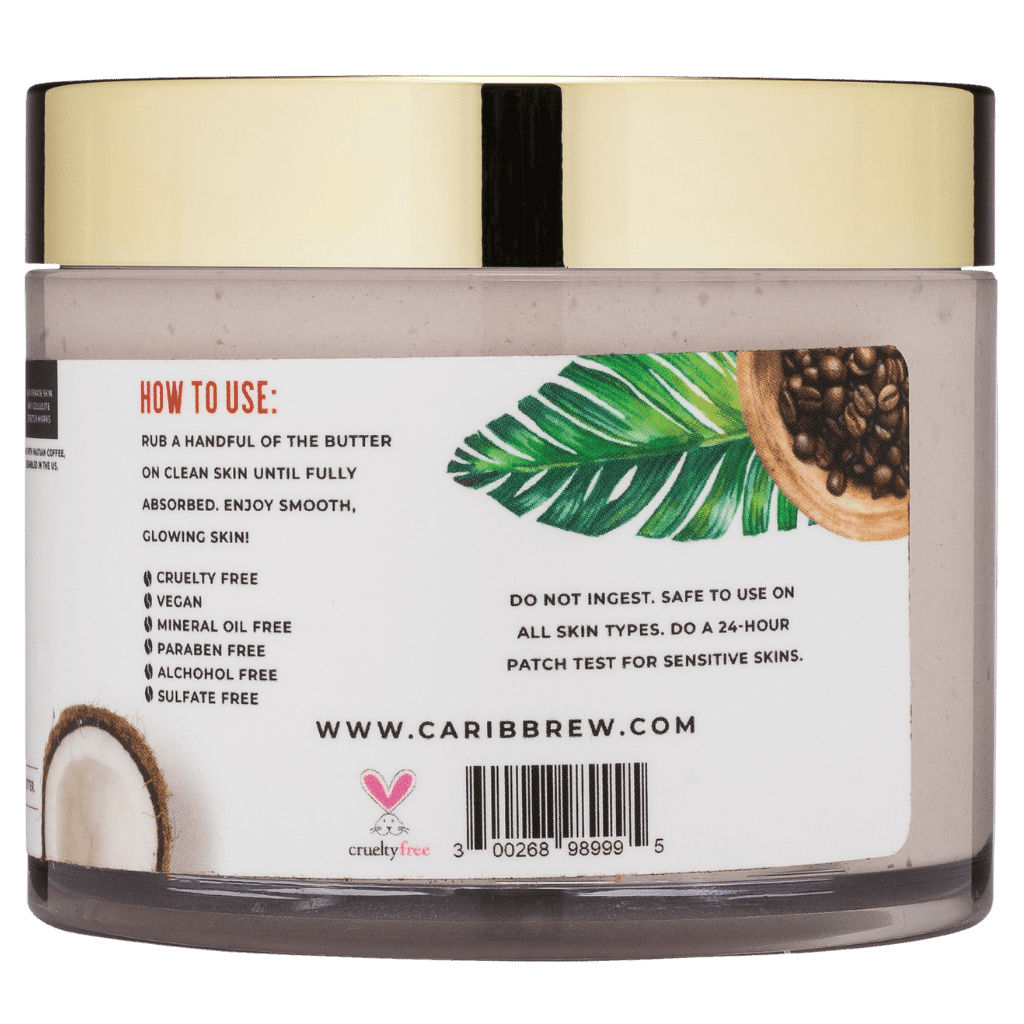 Coconut Coffee Body Butter 8oz- Moisturizing Haitian Coffee with Shea Butter - Caribbrew8 oz