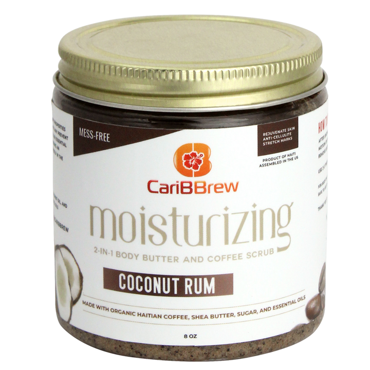 Coconut Rum - Moisturizing Haitian Coffee Scrub - Caribbrew