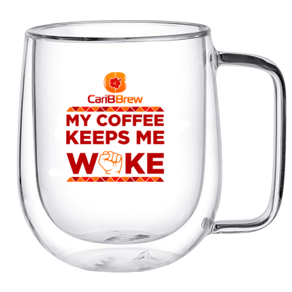 Clear Mug “Coffee Keeps me Woke” - Caribbrew