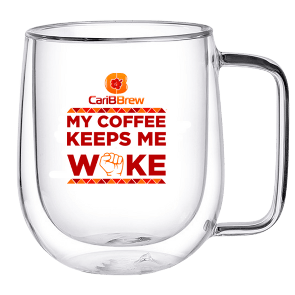 Clear Mug “Coffee Keeps me Woke”