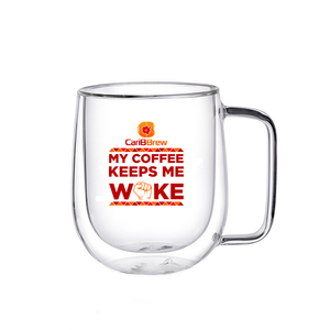Clear Mug “Coffee Keeps me Woke” - Caribbrew