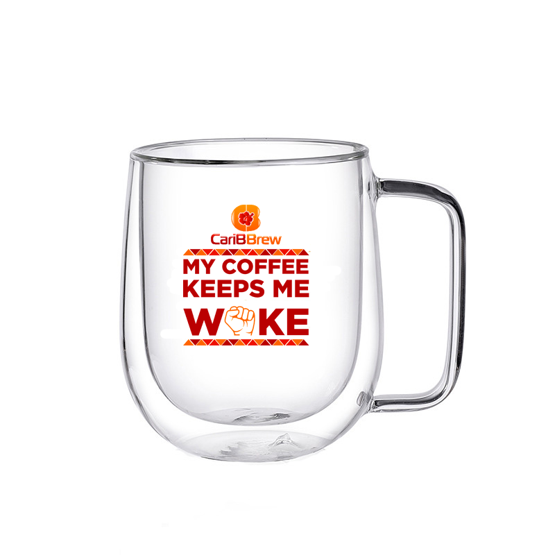 Clear Mug “Coffee Keeps me Woke” - Caribbrew