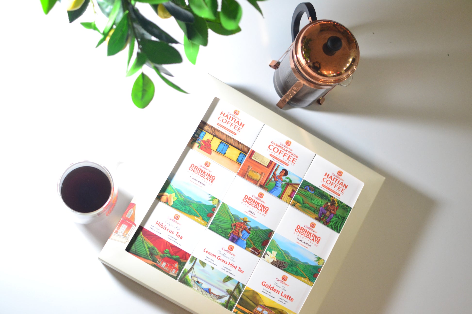 Caribbrew Gift Box: Coffee, Chocolate, and Tea - Caribbrew