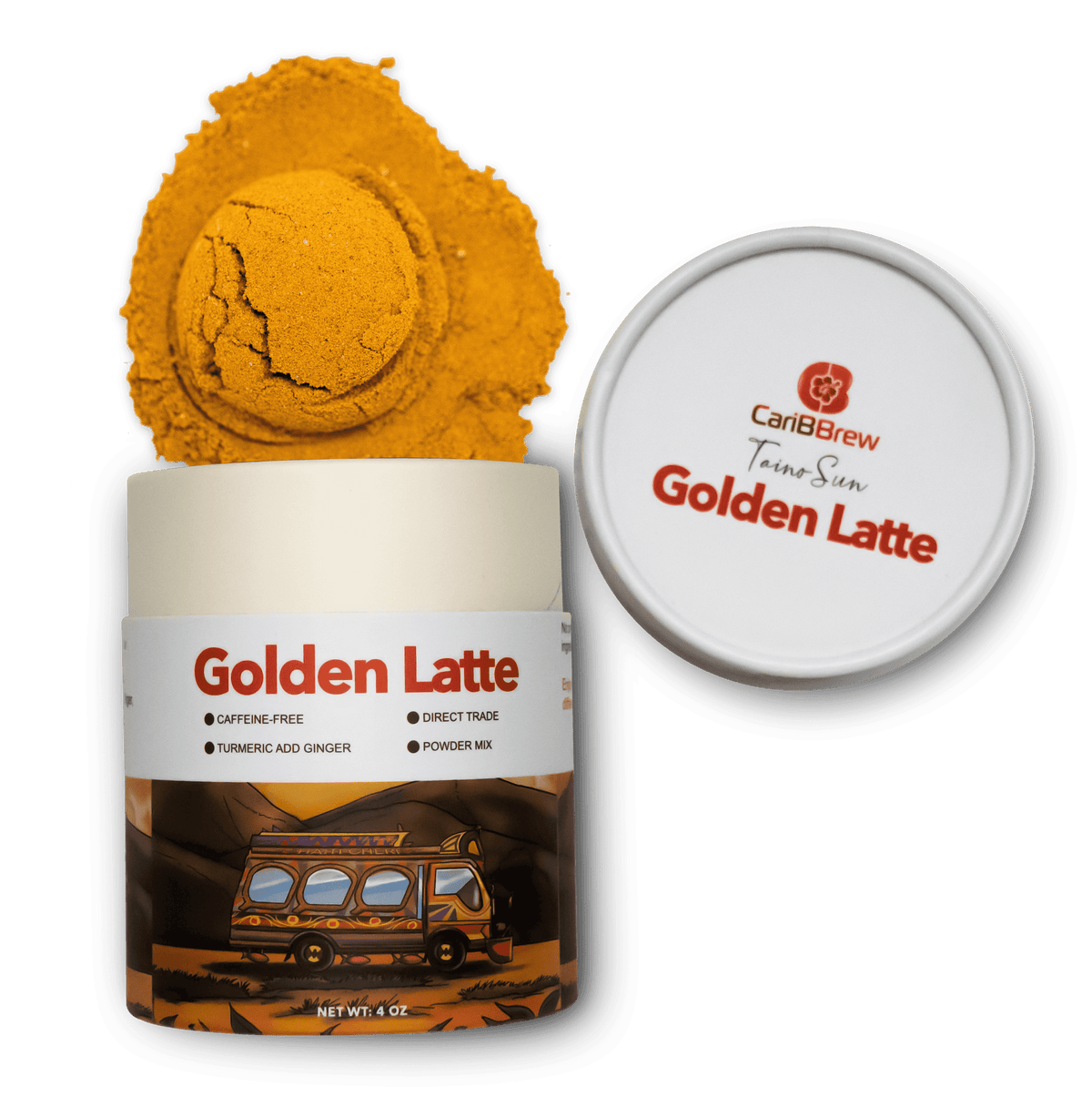 Golden Latte - Haitian Turmeric Ginger - 2 cts - CaribbrewTurmeric Ginger