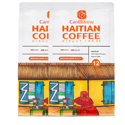 Medium Roast Haitian coffee 2 bags bundle 12 oz - Caribbrew