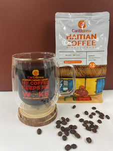 Clear Mug “Coffee Keeps me Woke”