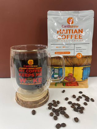 Clear Mug “Coffee Keeps me Woke” - Caribbrew